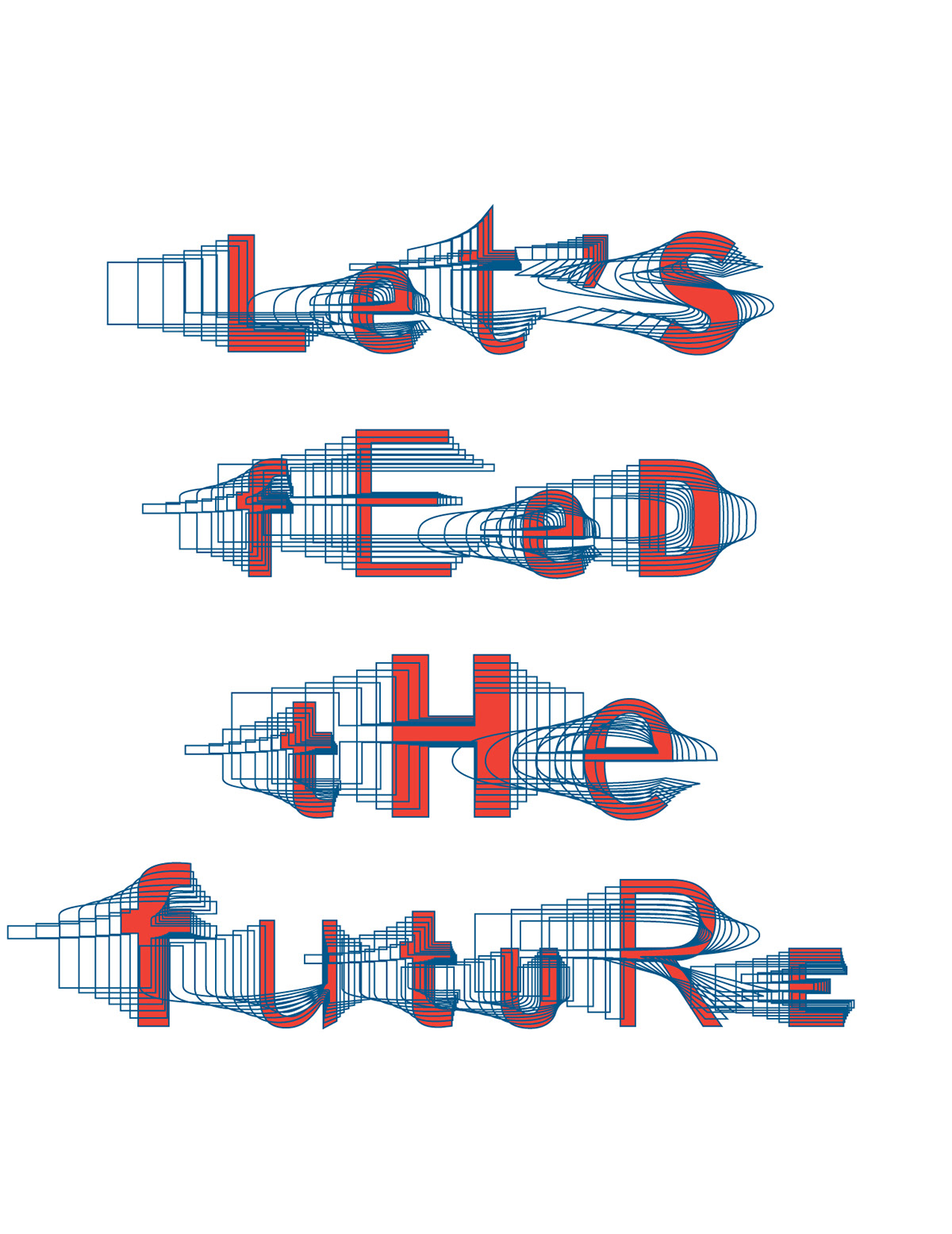 type type design future digital poster moire lines