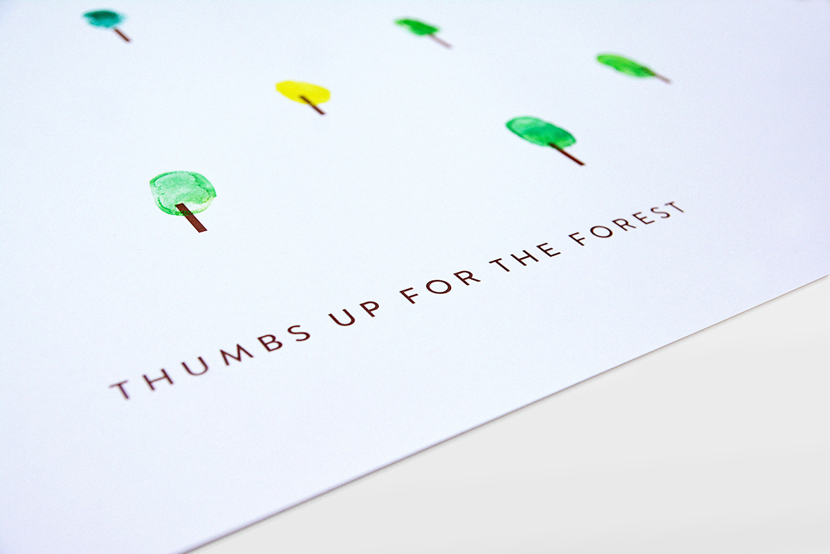Final Touch forest eco print poster trajlov ian Tree  green fingerprints plakat