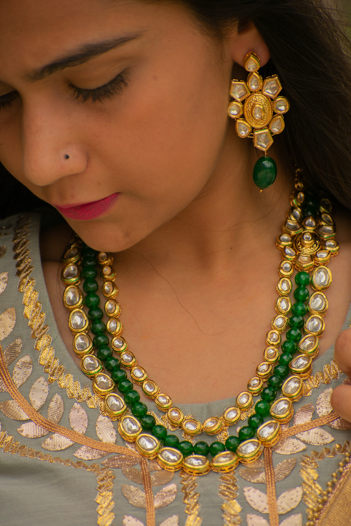 jewels Jewellery indian Ethnic wedding earrings accessories Product Shoot model women