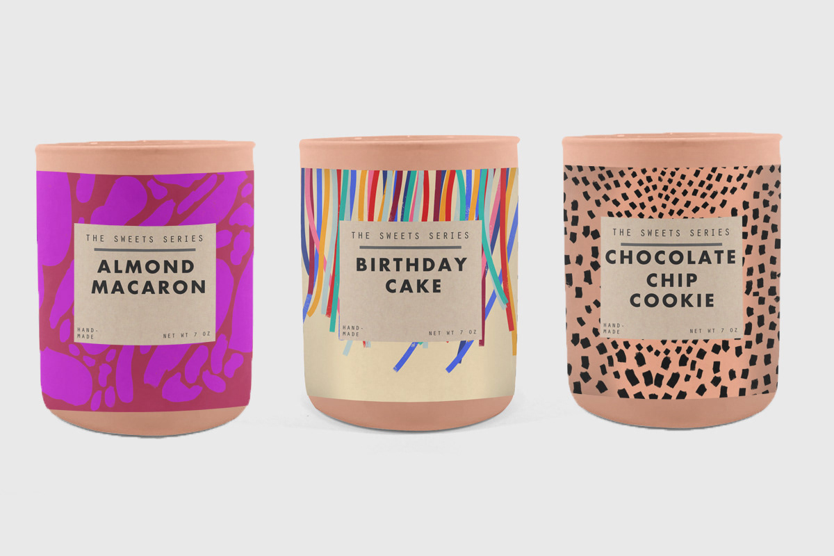 abstract pattern abstract branding  Identity Design candles