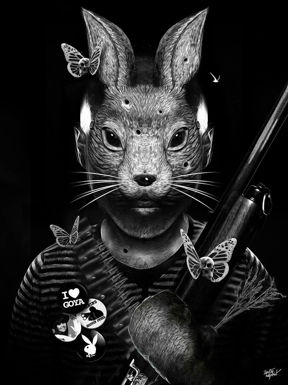 fantasmagorik nicolas obery rabbit killer dark curioos super heros black CHANTALE GOYA clip strange comics portrait