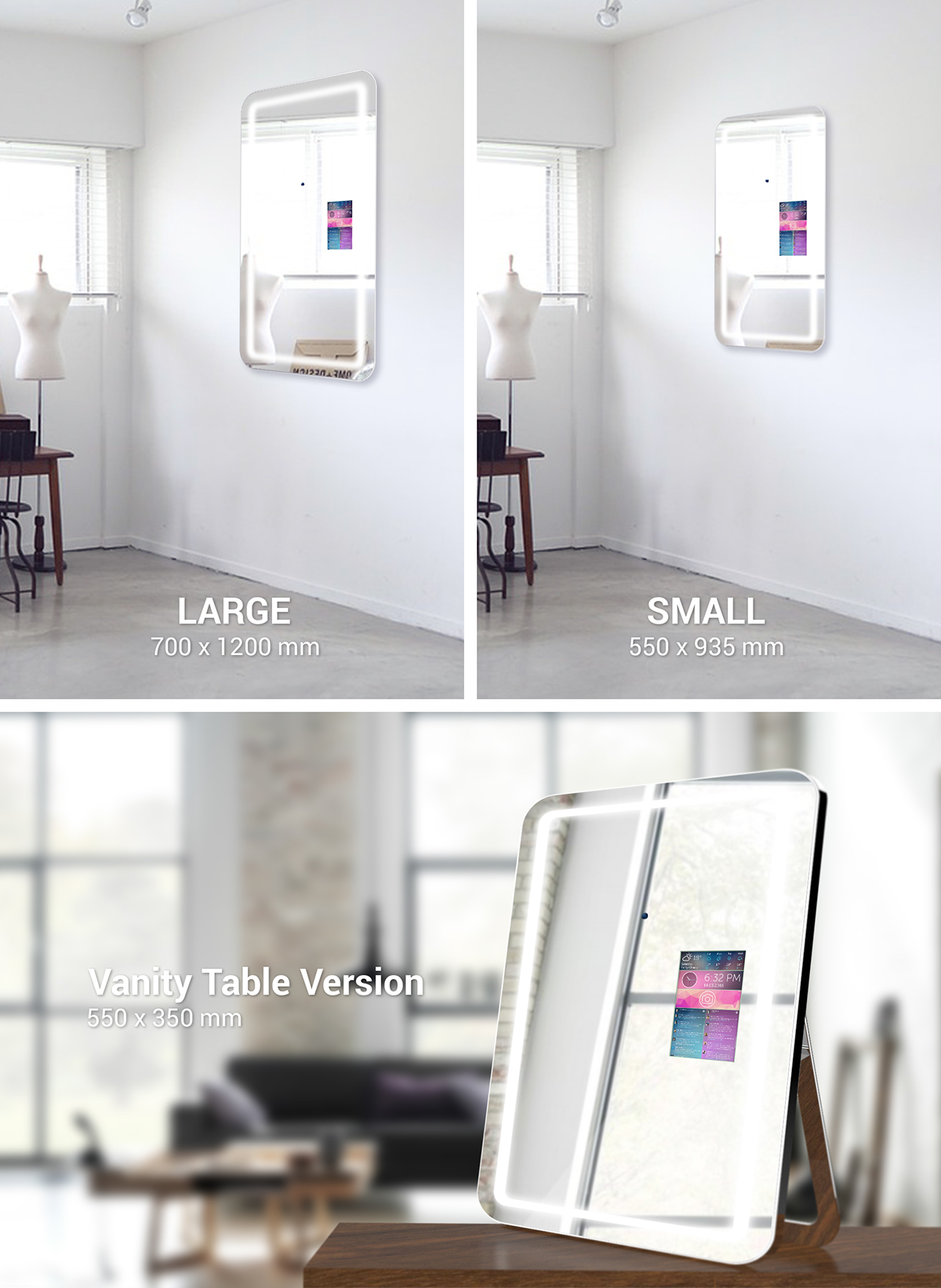 Smart mirror home Secure sound Interior electric jeabyun yeon selfie