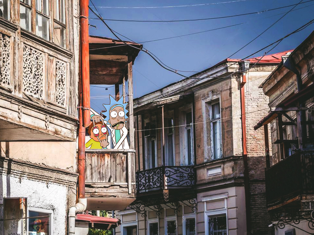 rickandmoty tbilisi Georgia Travel adventure journey Rick Morty photoshop