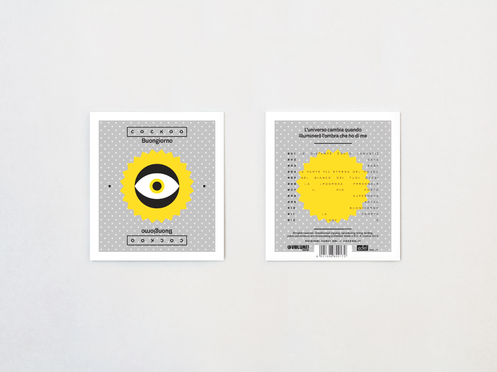 cockoo buongiorno eye occhio Sun sole logo minimal esoteric band yellow identity identità identità visiva visual identity