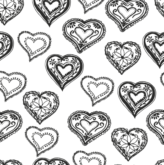 hearts vintage neon pattern Repeat Pattern surfacepatterndesign floral embelishments