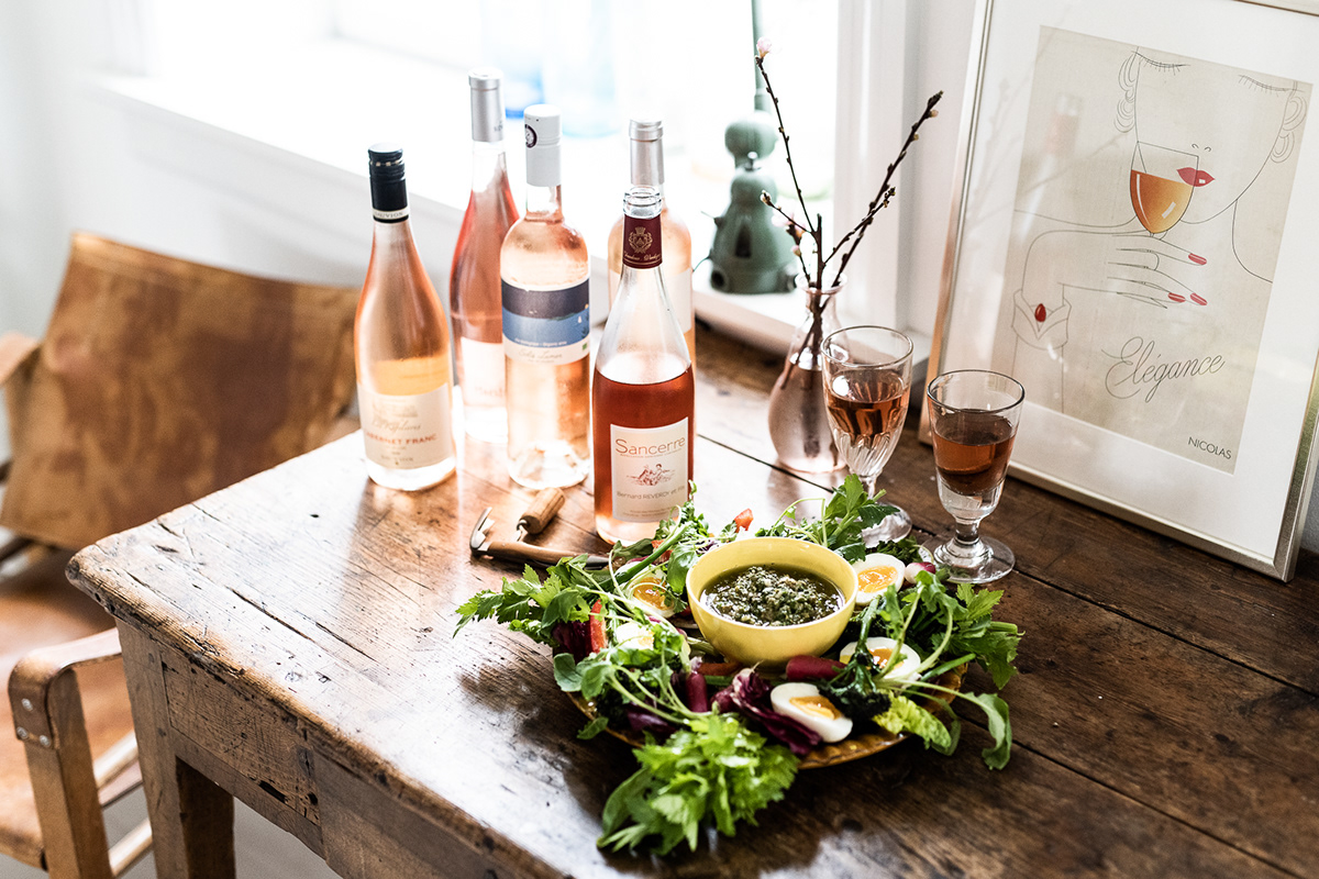 Salad and wine - Photos made for Løgismose in Denmark - photos Martin Kaufmann