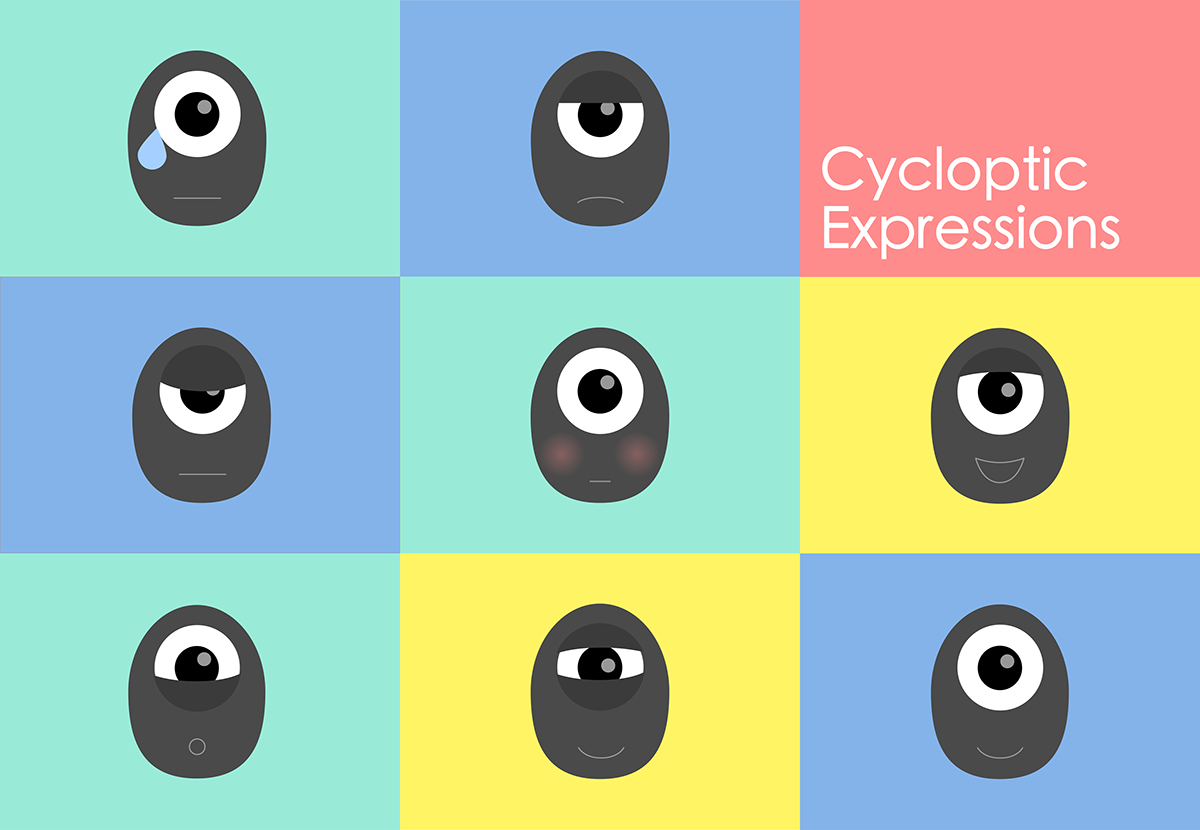 emoticons Emoticon cyclops simple expressions