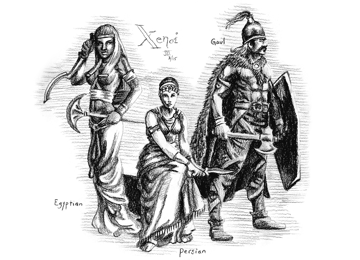 Spartan hoplite Peltast oracle Xenoi helot weapons Shields Armor