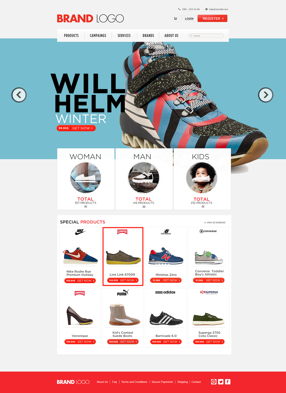 psd freee psd Shopping shoes UI user interface