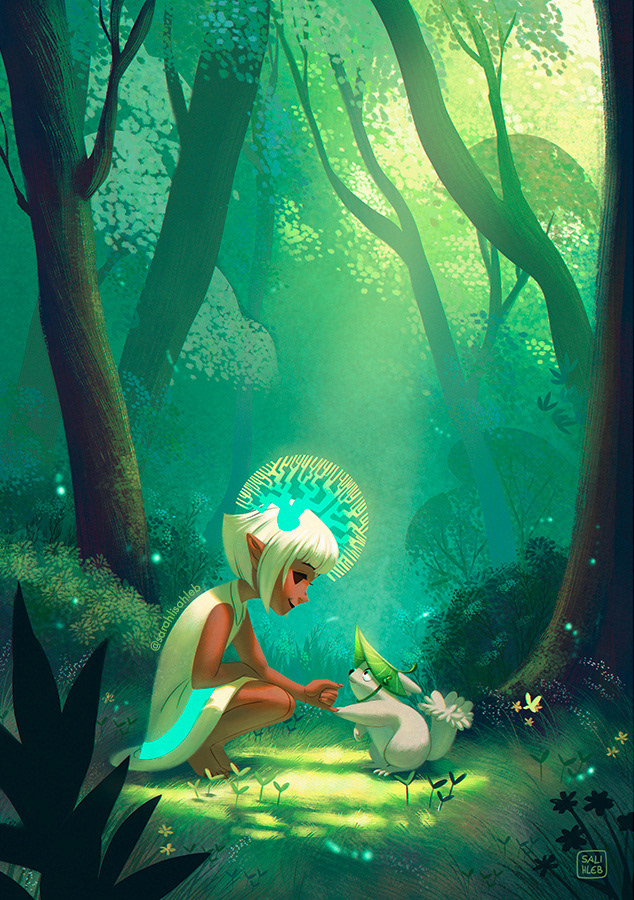 childrens book fantasy forest Ghibli girl green Magic   Magical Nature fairy