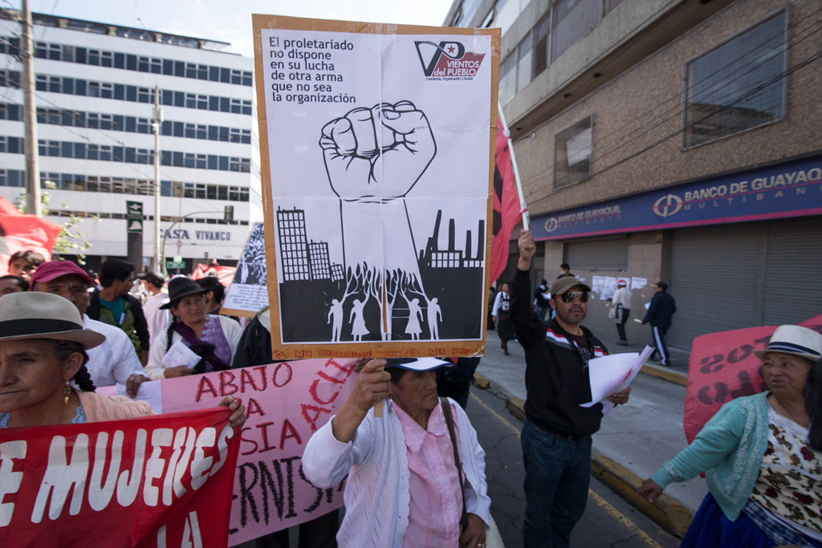 primero de mayo  ecuador  luis herrera  marcha militancia  clase obrera movimientos sociales