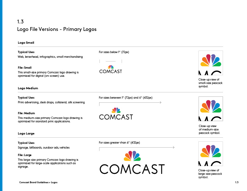 Comcast Corporation Brand Guidelines on Behance