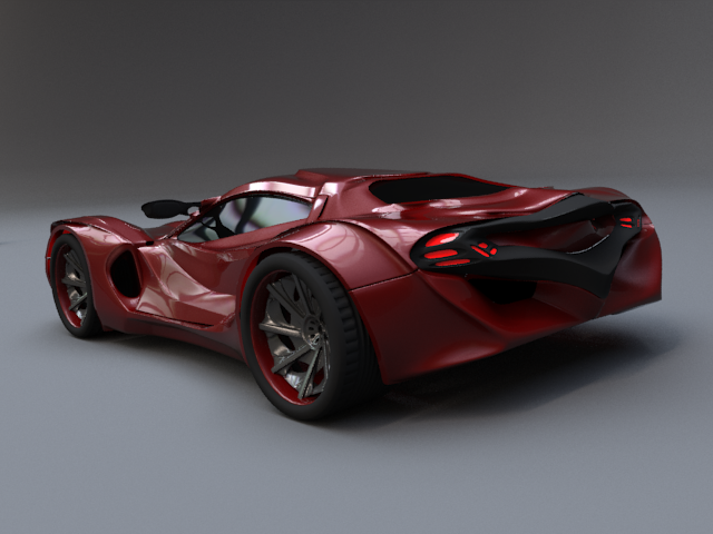 car Vehicle futuristic automotive   car design concept car 3D Rendering 3d modeling muscular car sports car red car coupe