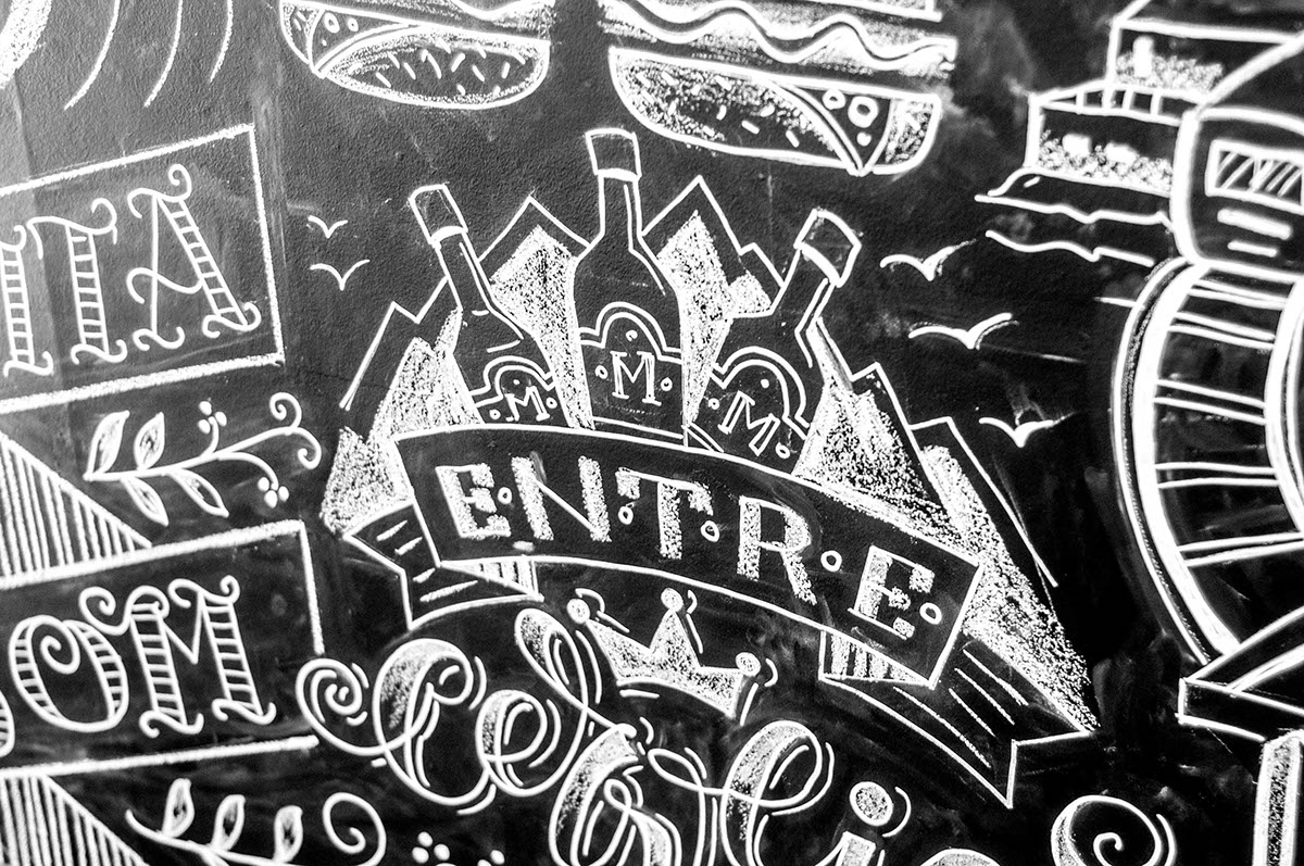 lettering chalkboard lettering chalk Portugal Nazaré GIZ designer artist type hand drawing hand writing мел меловая доска грифельная доска Меловой леттеринг