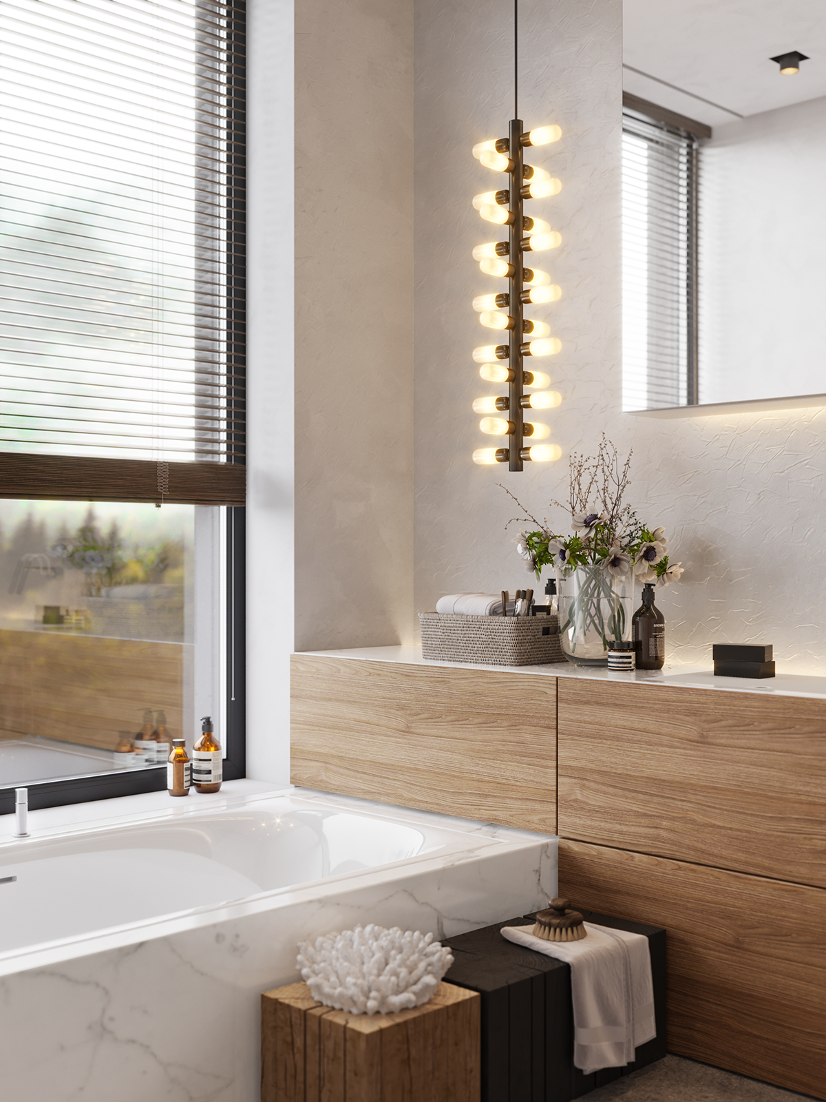 coronarenderer 3dmax Render visualization design Interior bathroom cozy alesya5enot
