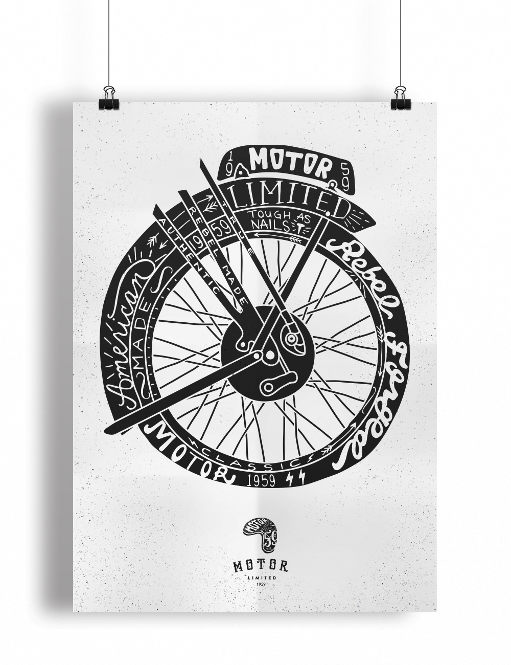 greenhouse Motor poster HAND LETTERING