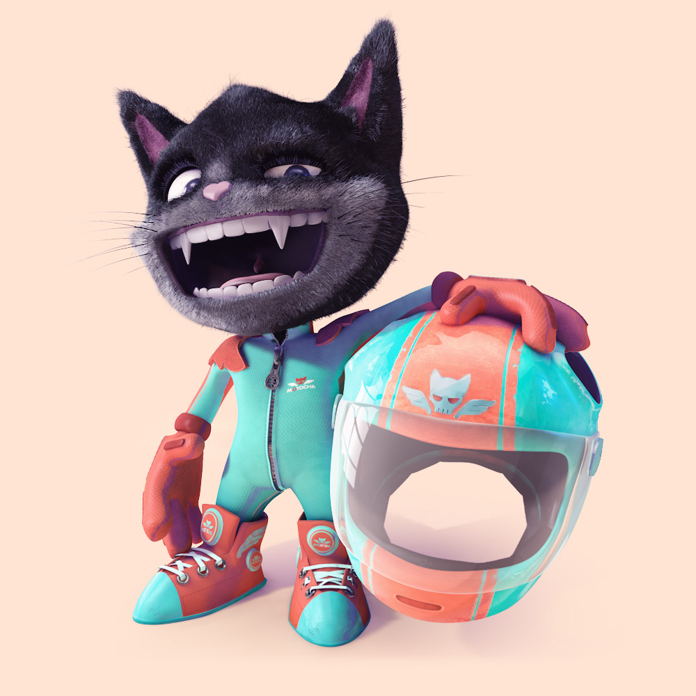 3D Cat motocha