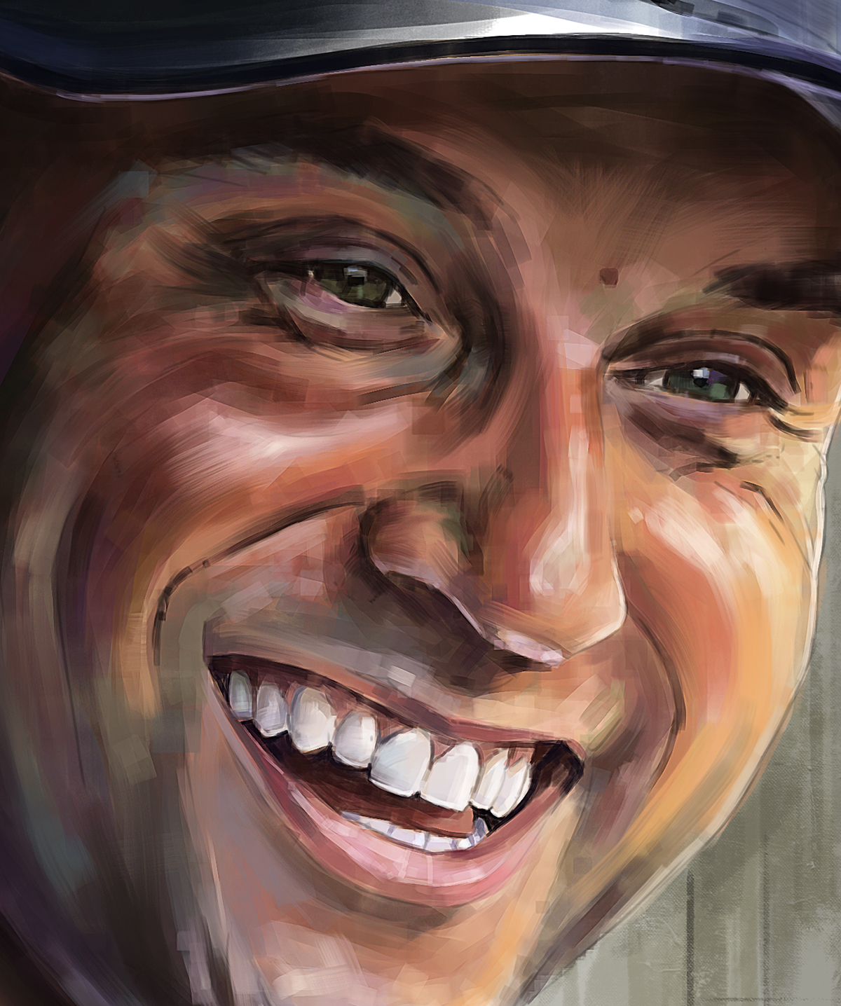 sports art digital painting New York baseball Derek Jeter yankees tribute
