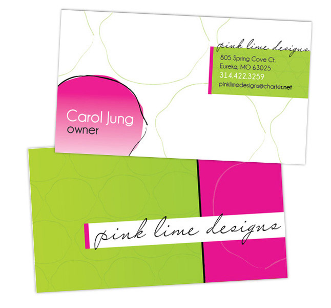 pink lime designs pink lime Business Cards logo Website