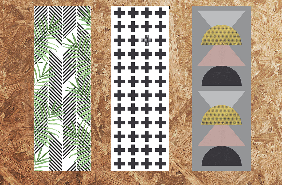 graphic design  Yoga towel geometric adobe illustrator textile design  pattern design 