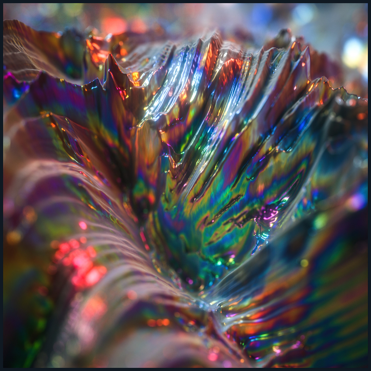 3D abstract Digital Art  Glitch landscapes octane psychedelic Render surreal trippy