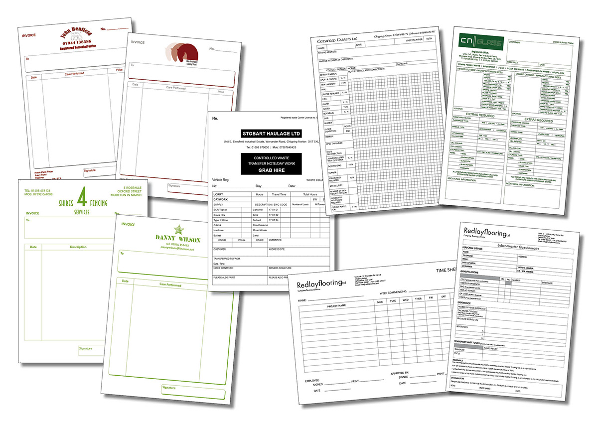 NCR Pads promotional items Large format prints tickets invites Thank You Cards wedding adverts
