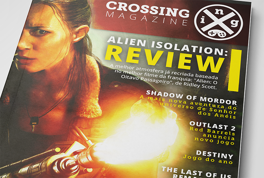 Videogames Games magazine design alien isolation crossing Xing crossing magazine xing magazine Bayonetta 2 The Evil Within game magazine games magazine diagramation logo