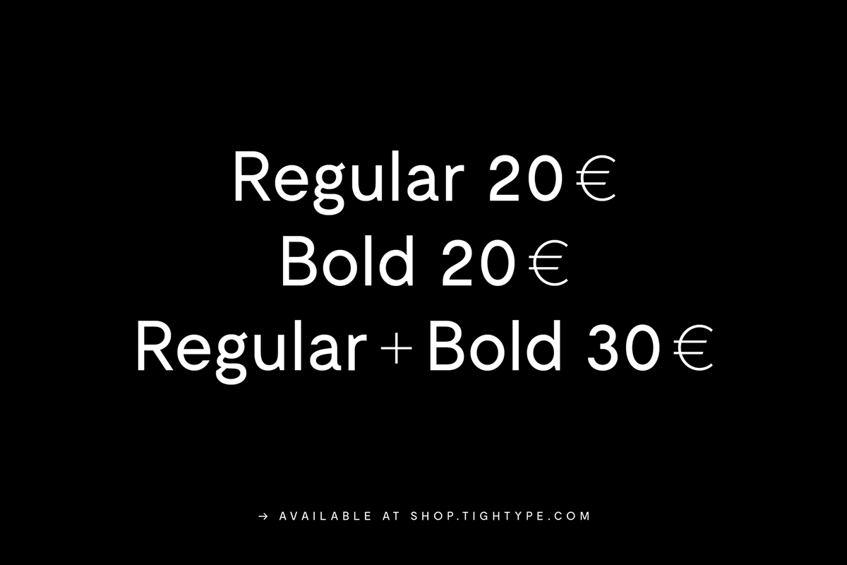 font Typeface sans serif grotesk black white htwg konstanz tightype Opentype contemporary