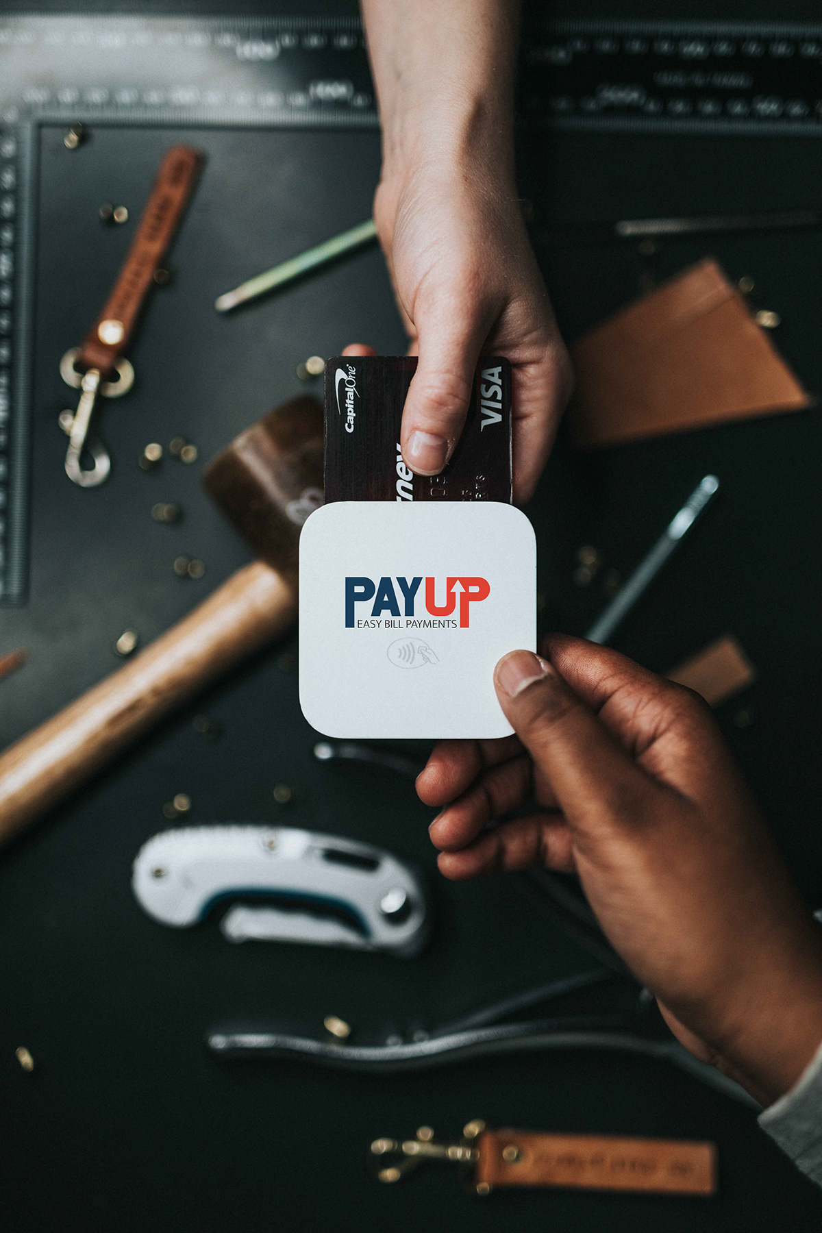 Payup bill payment logo mockup design by Gaurav Singh free lance graphic designer.