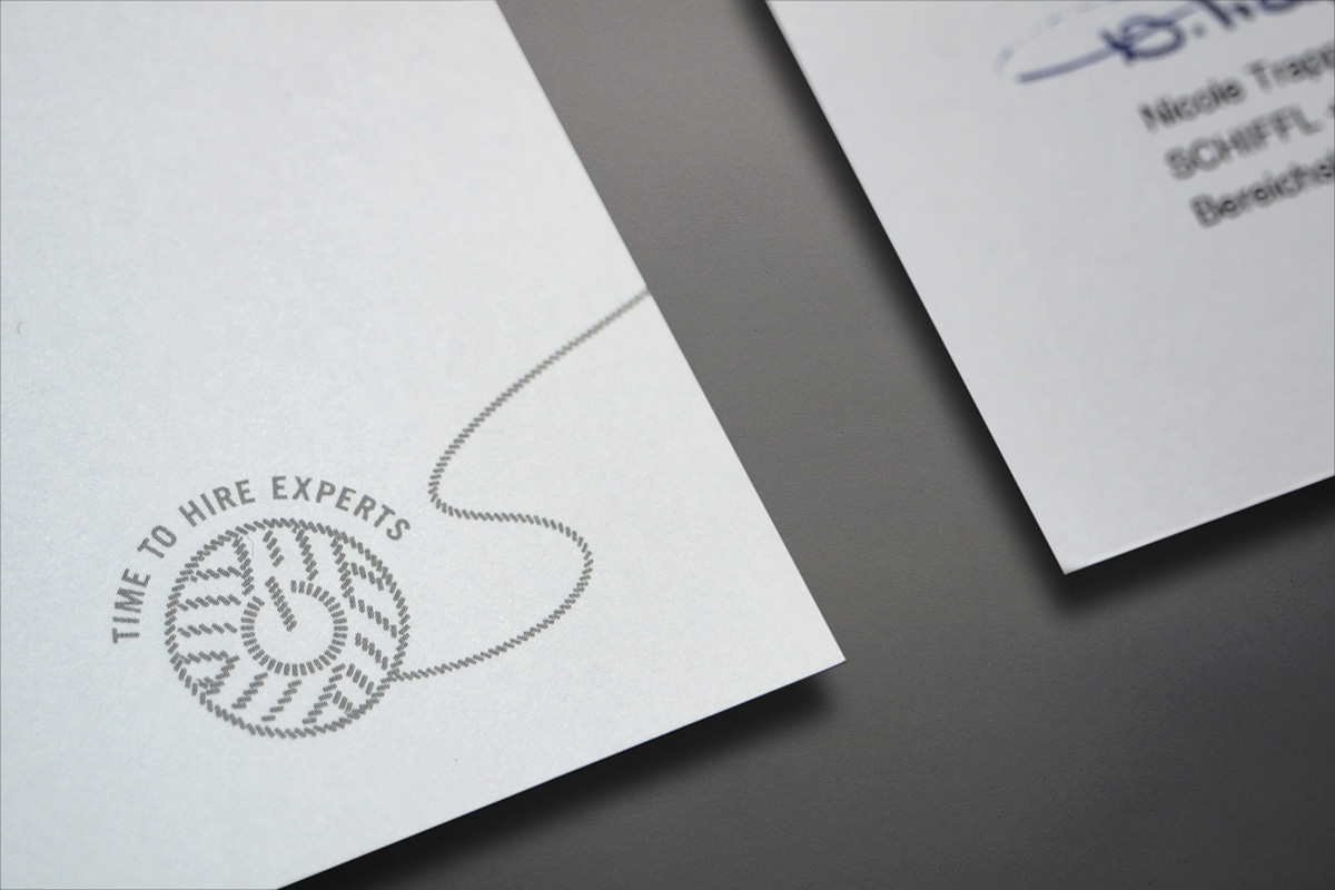 Corporate Design Corporate Identity cd CI logo Briefschaft geschäftsausstattung design manual stricken Handarbeit metallic print