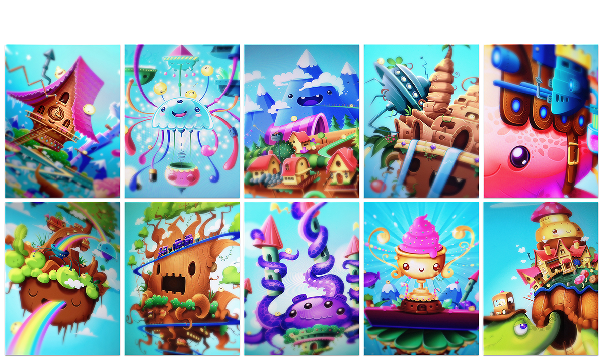 learning Education game fantasy SKY app design children illustration floating island Flying math