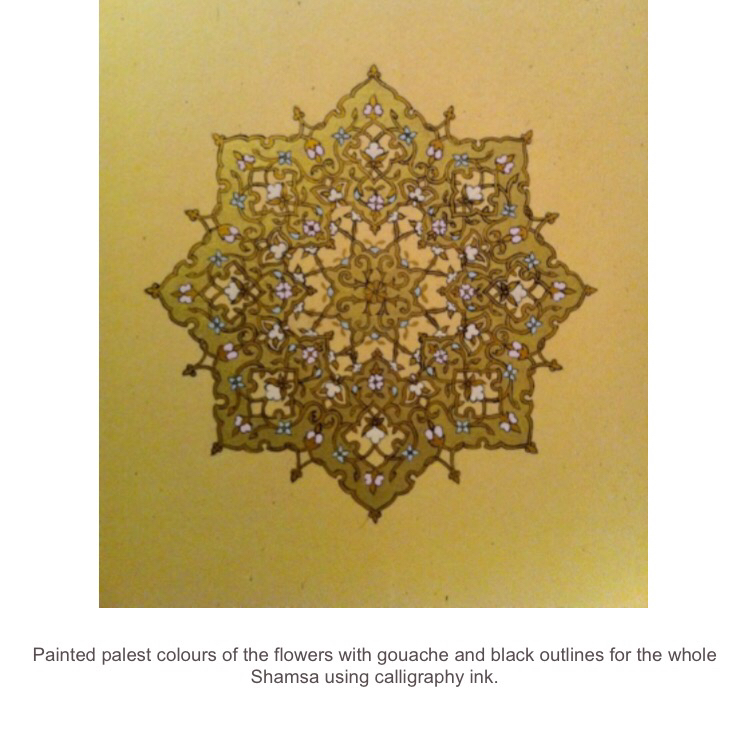 islamic art illumination shell gold gilding Hand Painting