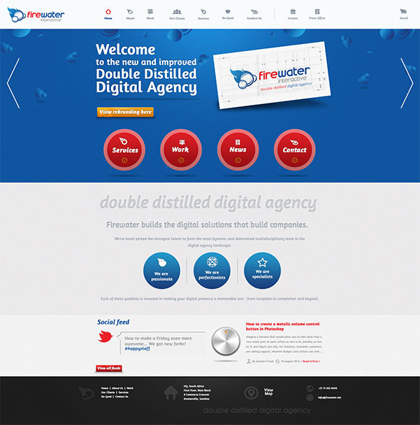 Website Responsive mobile Website Design Responsive Website Design UI user interface user experience design blue red White clean Digital agency website inspire