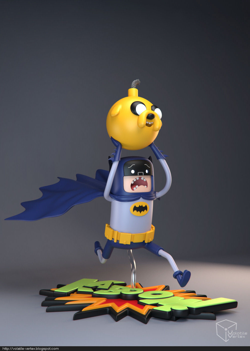 comics batman dc warner bros 3D Volatile-Vertex Finn Jake 3d print adam west kaboom Adventure Time 60s bomb finn the human