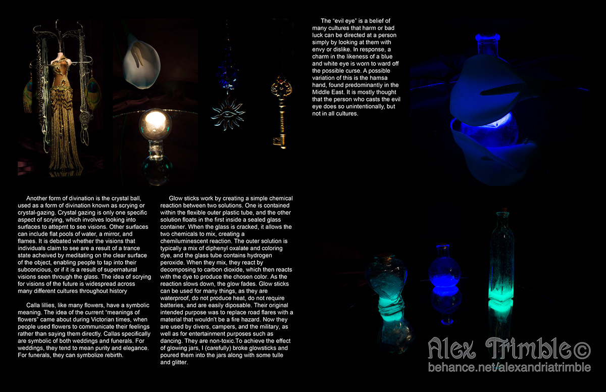 glowing jars Tarot Cards glowsticks fiber optic lamp evil eye