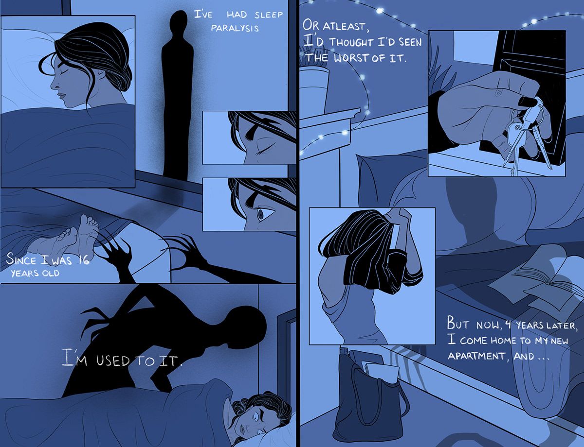 sleep paralysis Cartooning  ILLUSTRATION  Comic Book nightmares