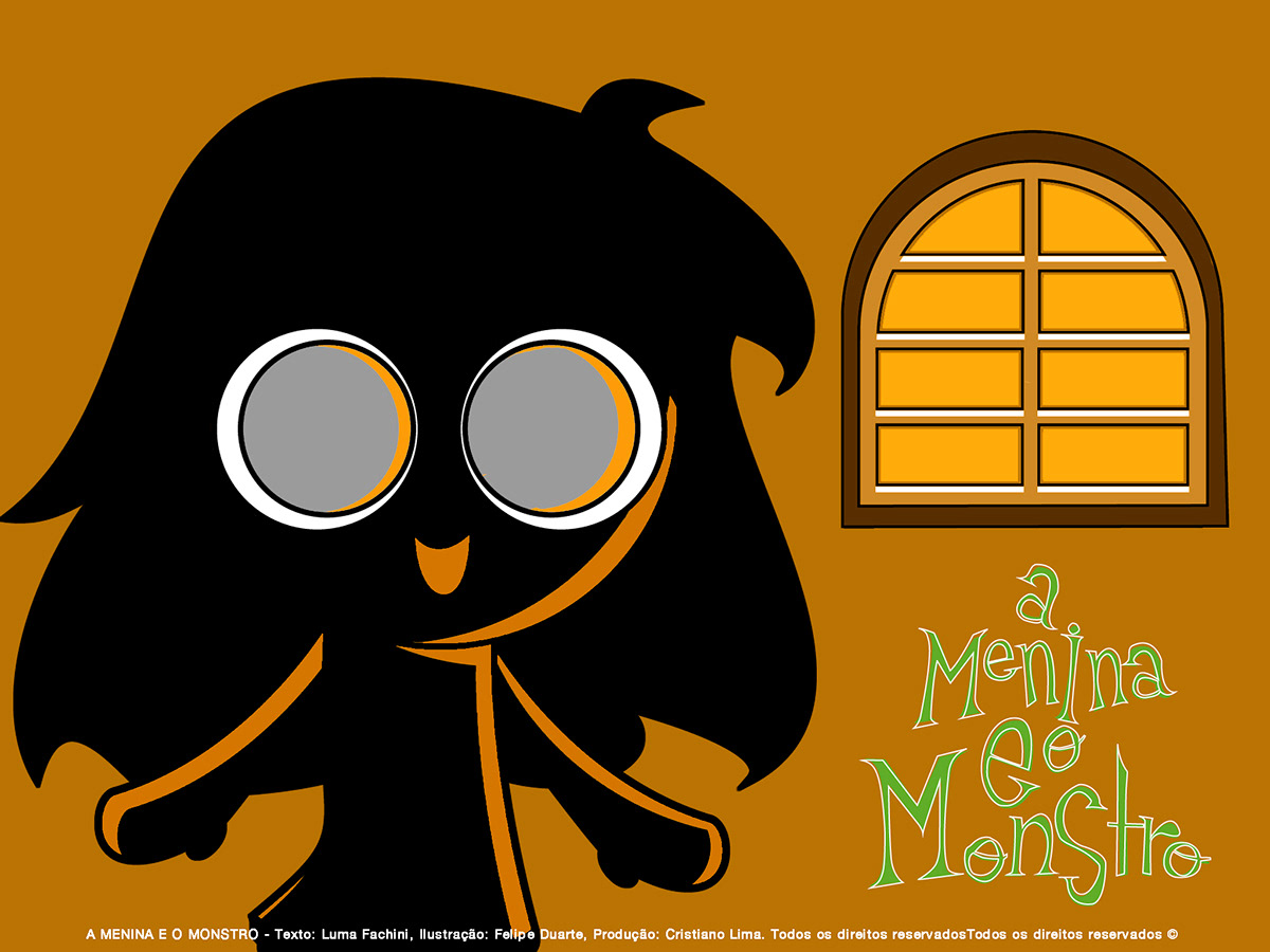 ebook monstro Menina interative interativo personagem  caráter projeto criança Ilustração ilustration ilustrator