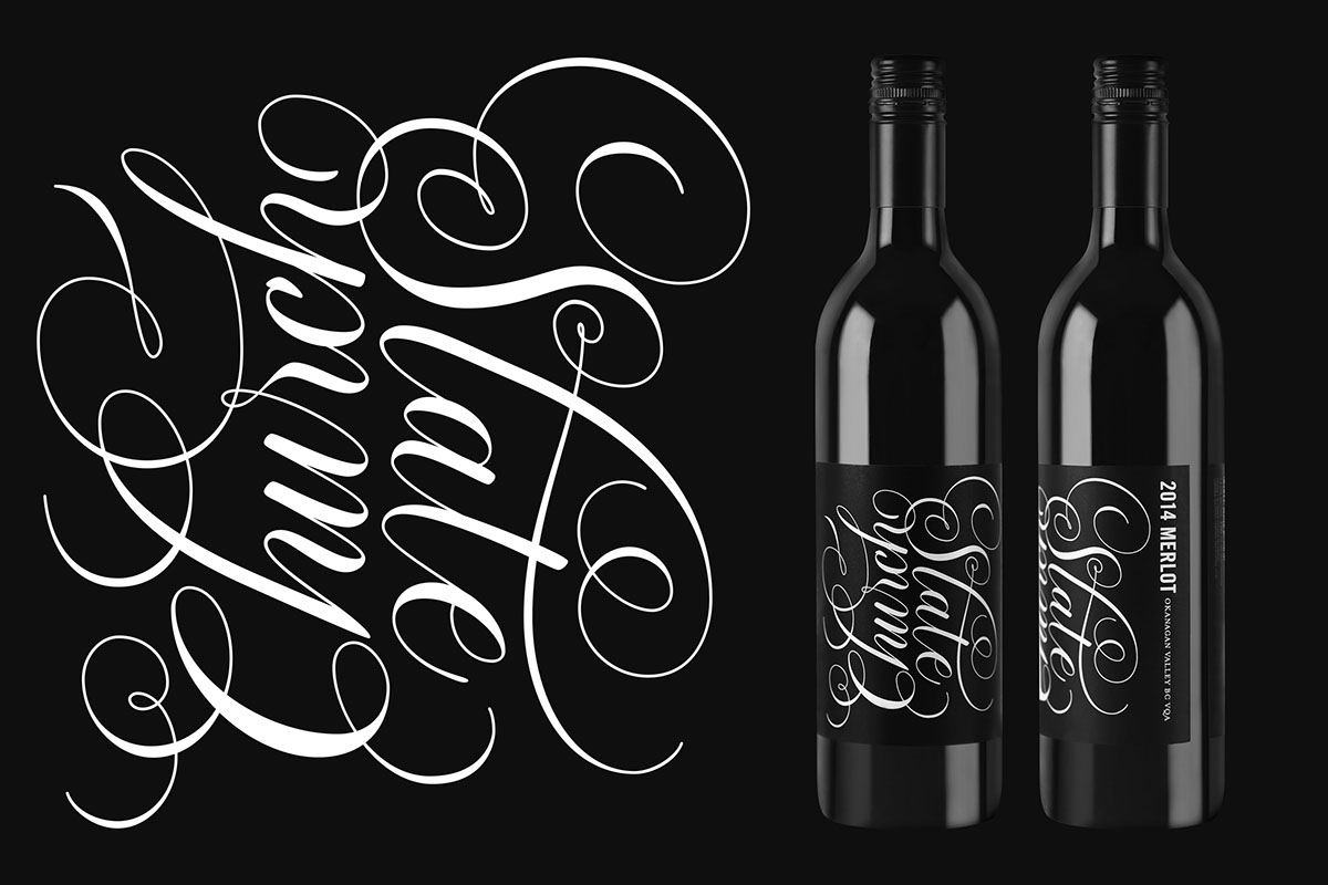 lettering Calligraphy   label design typography   font brand identity package Label bottle wine