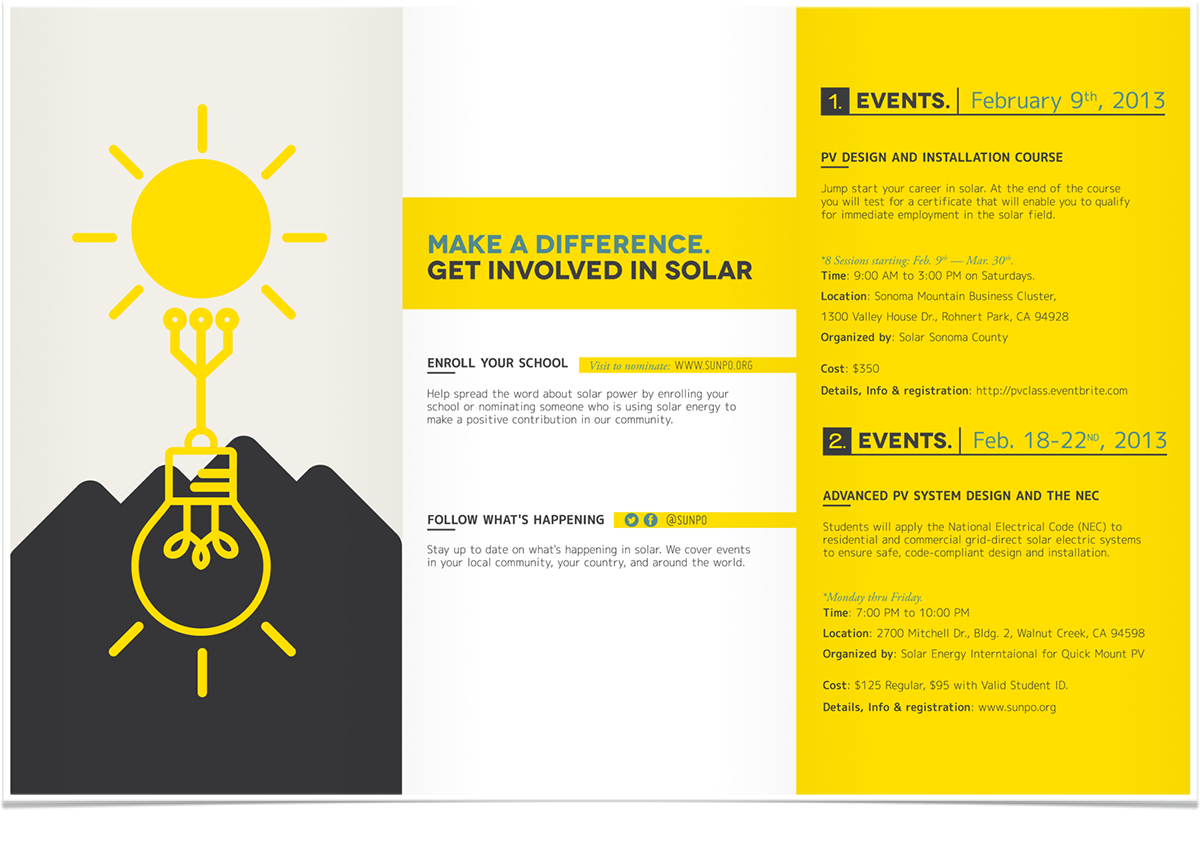 brochure Education solar power energy Website ad campaign children school non profit organization NPO
