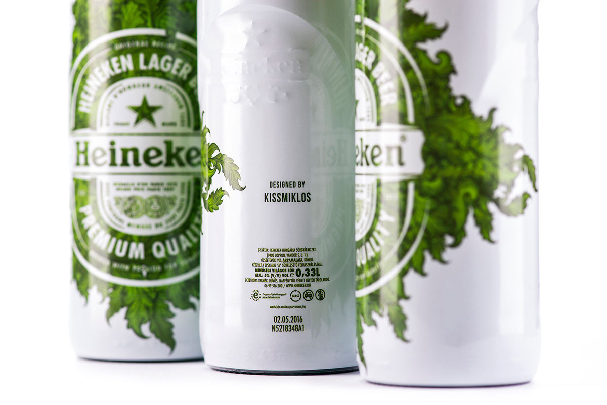 heineken beer Label limited edition bottle design kissmiklos budapest