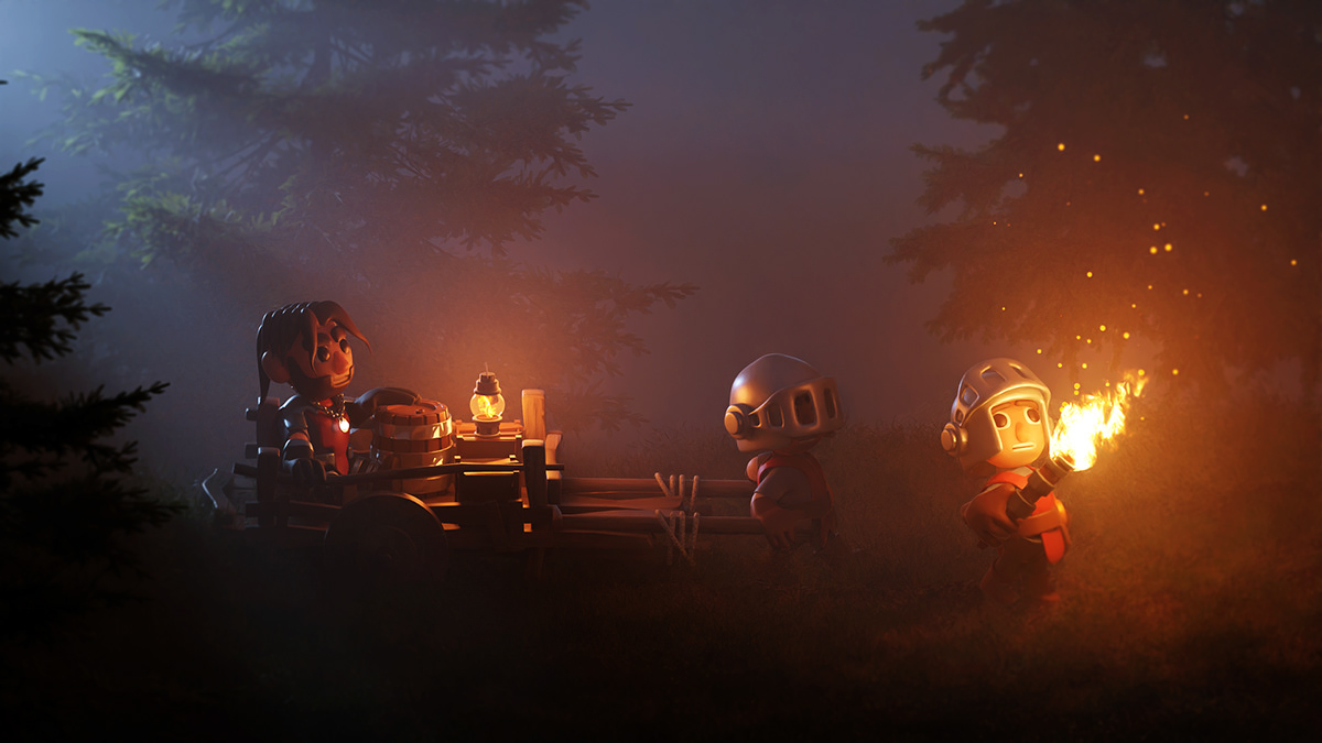 3D blender CGI fantasy forest Games warriors