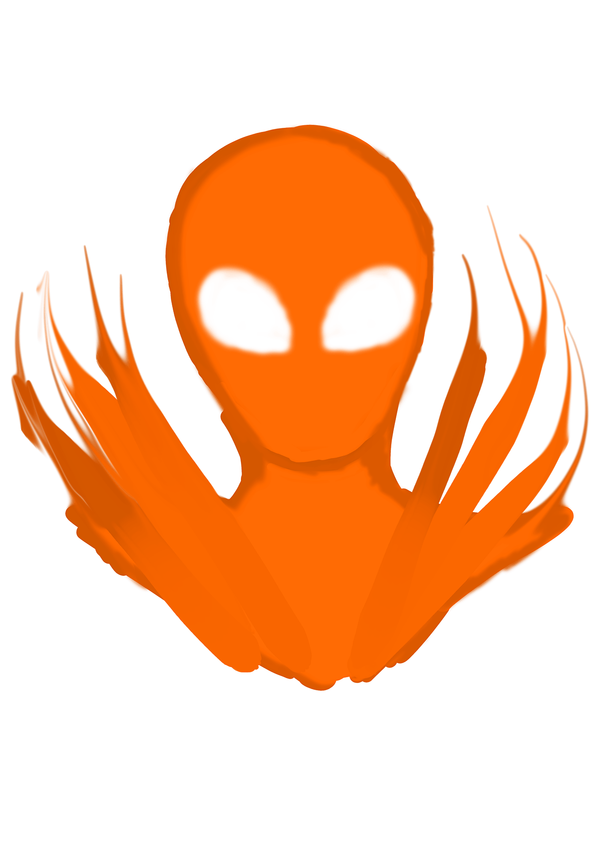 Digital art - Orange Alien 