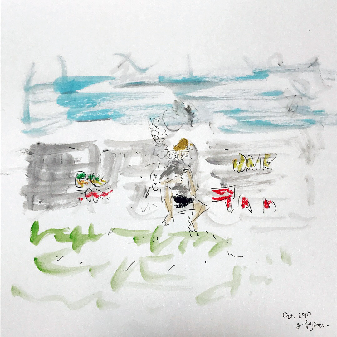 Acrylic paint Drawing  illustrations ink Landscape water color アクリル 旅の絵 水彩画 風景画
