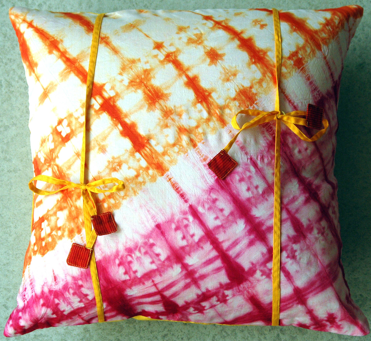 Cushion Covers tie and dye colors Embroidery home decor Theme- India interiors