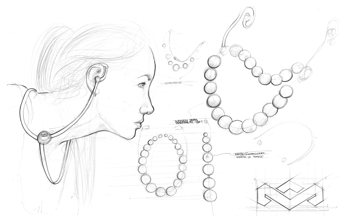 Adobe Portfolio sketch product design Drawing  arrows line weight