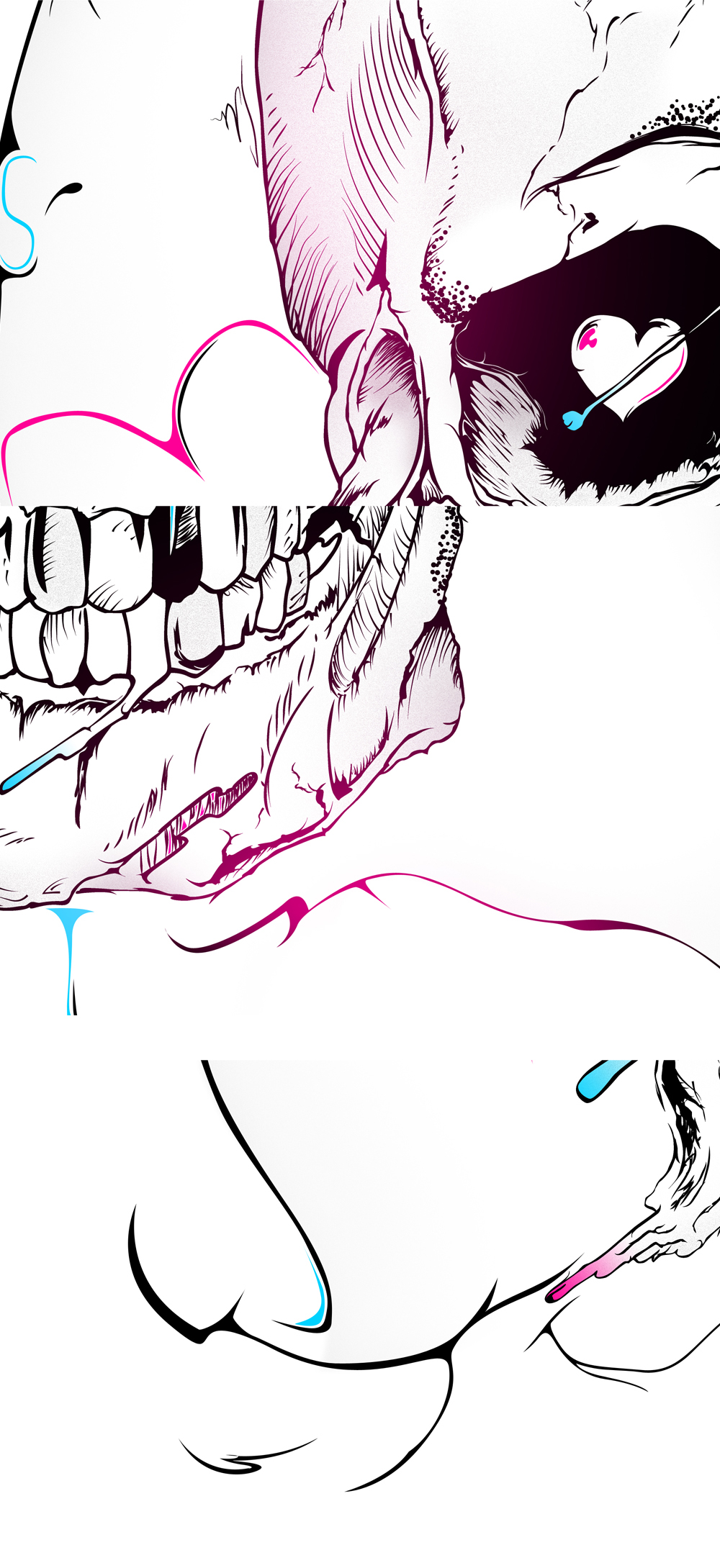 skull  Black  neon  Illustration  detail  Details  detailed  color  colored pencil  space  stars  ink  pencil  pen  realistic  human  skeleton  design  wallpaper  Pink   baby  blue  lines  line  liquid  fading  fade  transcience  image  making  of  artwork  print  high  quality  exhibition  series  black neon detail details detailed color colored pencil Space  stars ink pencil pen realistic human skeleton wallpaper pink baby blue lines line Liquid fading Fade transcience image making of artwork print high Quality Exhibition  series