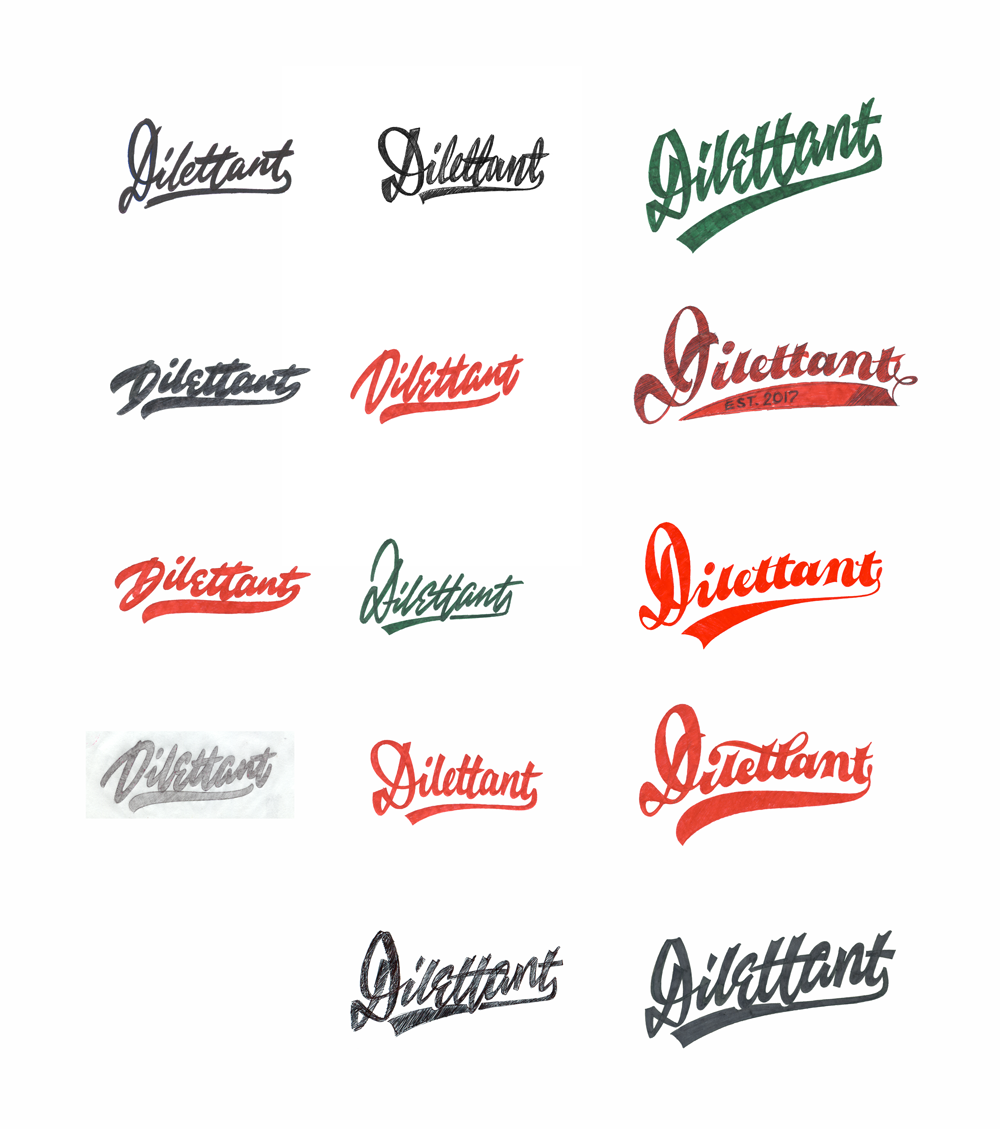 logo lettering Logotype dilletant Retro Custom Lettering