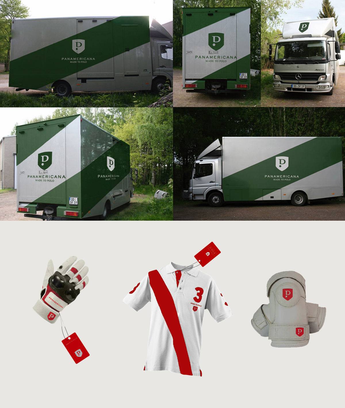 polo polo sport sport equiptement red green logo graphic horse identity play Panamericana Clothing