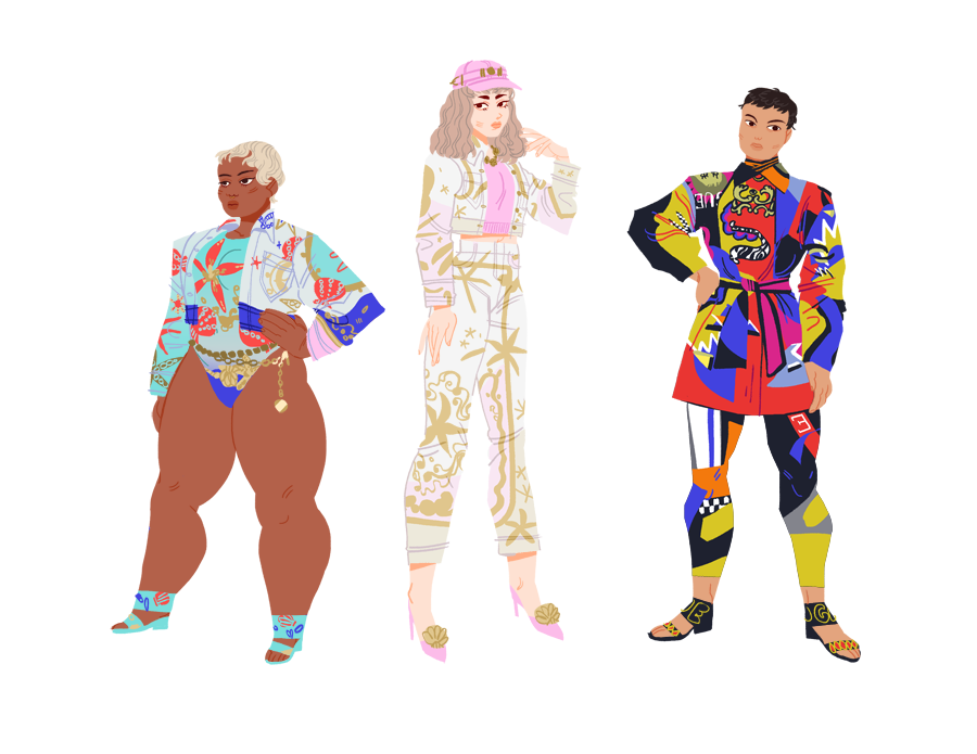 lifestyle illustration Fashion  ILLUSTRATION  Character design  Character paper dolls