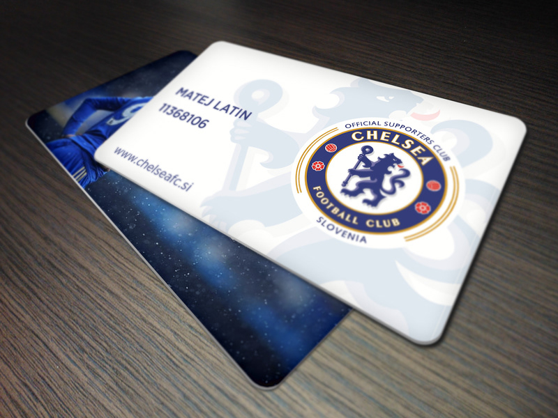 Chelsea membership card slovenia supporters football club